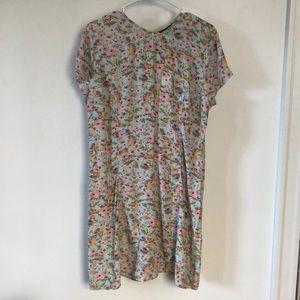 Something Navy Floral Short Sleeve Shift Dress